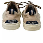Sperry Crest Vibe Oat Beige Linen Sneaker Cowhide Leather Laces ~ Women's Size 8 Photo 8