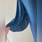 Milly Silk blend V-Neck Butterfly Dress LongāNavy Blue Silk Blend Dress Sizeā8 Photo 3