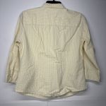 L.L.Bean  Women’s Shirt Size Small Yellow Button Front Seersucker Cotton Top Photo 8