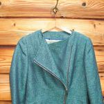 Elie Tahari  Brenna Teal Moto Jacket Photo 3