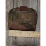 Liz Claiborne  Floral Wallet Coin Purse‎ Small Brown Canvas Zip Closure Photo 2