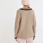 Madewell  Tipped Forrest Wool Blend V-Neck Sweater XS Photo 3