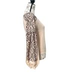 Free People  Embroidered Sleeve‎ V Neck Pullover Top Beige Bohemian Women's Photo 8