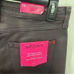Spanx NWT 5 Pocket Slim-X Skinny Faux Leather Wax Coated Jeans Size 29 Photo 2