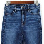 American Eagle AEO Womens 4 Super Hi-Rise Jegging Distressed Dark Wash Stretch Hipster Grunge Photo 3