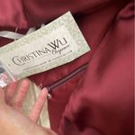 NWT Christina Wu Jumpsuit in satin with V Photo 12