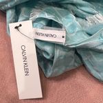 Calvin Klein  Monogram Ck Logo-Print Pashmina Aquatic nwt Photo 1