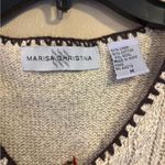 NWT Marisa Christina Hand Knit Wool Linen Blend Sweater Vest sz M Tan Size M Photo 2