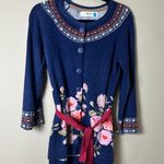 Anthropologie  Sparrow Fair Isle Floral Sweater with Tie Size Medium Photo 1