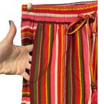 BCBG BCBGeneration‎ Striped Wide Leg Tassel Drawstring Pants M Red Size M Photo 9