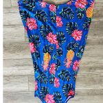 Tommy Bahama  Piña Cool-Ada Midi Slip Dress Small Pineapple Blue Hawaiian Photo 5