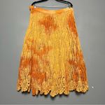 Sol Crochet Tie Dye Maxi Skirt Long Flowy Boho Hippie Orange Women’s Size XL Photo 1