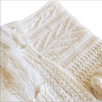 Treasure & Bond Fringe Cable Knit Scarf White NWT Photo 3