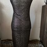 Stunning Strapless Black Glitter Dress Size M Photo 5