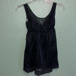 Elegant Vintage Black Lace Sheer Nighty Cami Top Slip Dress Photo 1