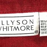 Allyson Whitmore Linen Blend Embroidered Details Button Down Long Sleeve Shirt Red Size L Photo 5