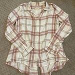 Thread and Supply White & Maude Plaid Button Down Long Sleeve Top M Photo 0