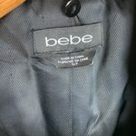 Bebe Black Long Fleece Zip Up Jacket Photo 4