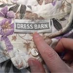 Dress Barn Vintage 90s Floral Button Up Top Women’s Size L Short Sleeves Tropical Cottage Photo 3