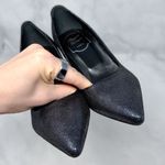 NEW Roger Vivier Metallic Leather Pointed Toe Mid Height Heel Pumps Navy Glam 35 Blue Size undefined Photo 5