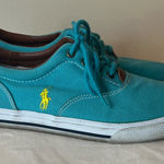 Ralph Lauren Y2K Polo Aqua Canvas Sneakers | Women’s Size 6 Photo 0