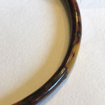 5 Boho Tan & Black Wooden Fabric Bangle Bracelets Photo 5