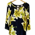 Yoana Baraschi  Black Lilies Flower Tunic Blouse XS Photo 7