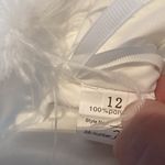 White Short Feather Sequin One Shoulder Prom Party Dress CorsetBack Size 12 NWOT Photo 7