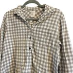 J.Crew Women's Boy Fit Gingham Popover 3/4 Shirt Photo 2