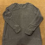 Chaser  Women’s ‘Weekends’ Pink Striped Grey Sweatshirt Photo 5