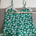 Victoria's Secret Vintage Victoria’s Secret Gold Label Ivory Green Floral Chemise Slip Dress Small Photo 9