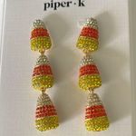 Piper k three tier candy corn glistening drop earrings new Orange Photo 1
