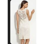 Sue Wong Nocturne Illusion Bodice Lace Sheath Dress 6 White Ivory Wedding Event Photo 2