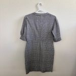 H&M Gray Plaid Puff Sleeve Short Sleeve Mini Dress Women's Size Medium Photo 3