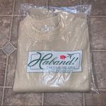 NEW Haband Beige Knit Acrylic Sweater Tan Size M Photo 4