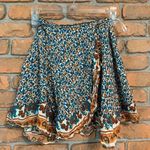 SheIn Women's Boho Ditsy Floral Print Wrap Tie Side Flared Mini Skirt Size XS Photo 0