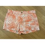 Gap  Khakis Sunkissed Shorts Size 4 Orange White Print Photo 1