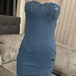 🌸AMTIOUS denim strap dress ✨ Blue Photo 4