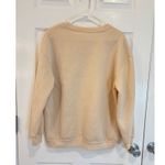 Checkered Smiley Face Graphic Sweatshirt Casual Pullover‎ Trendy Top Tan Size M Photo 3