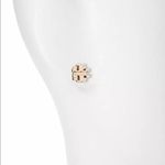 Tory Burch  Rose Gold Logo Stud Earrings NWT Photo 1