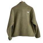 The North Face  Sherpa Fleece Pullover Half Zip Sweater Womens Large Olive Green Photo 3