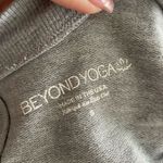 Beyond Yoga  Cut Out Open Back V Neck Long Sleeve Sweater Sz Small Grey‎ Soft Photo 2