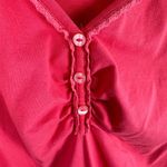 Cacique  Sleepwear Lane Bryant Pink V-Neck Cap Sleeve Pajama Shirt Size 22/24 Photo 4