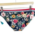 Johnny Was Mia Tie Front Black Floral Boho Bikini Size X-Large NWT Photo 8