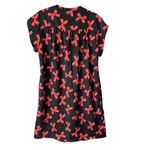 Love moschino  Black Red Bow Print Bow Neck Tie Dress size 12 Photo 6