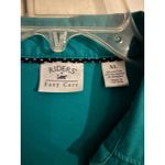 Riders By Lee Easy Care Teal Collared Button Front Shirt Women XL Photo 1