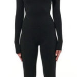 Naked Wardrobe ‎ The Bare Body Jumpsuit Long Sleeve Catsuit Black 1X Photo 0