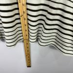 Talbots Tee 2X Green White Stripe 100% Cotton Split Neck Preppy Quiet Luxury Photo 2