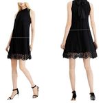 Signature By Robbie Bee black sleeveless tie neck crochet lace midi dress PS Size undefined Photo 1