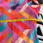 Gianni Bini Pink and orange geometric print shift a-line midi dress Photo 3